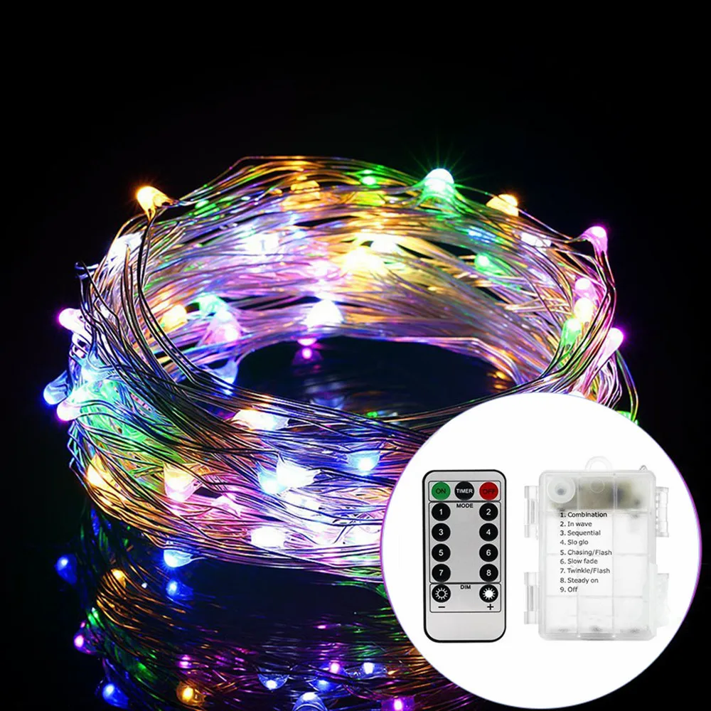 Led String Lampen Mini Batterij Aangedreven Starry Fairy Lampen Voor Slaapkamer Kerst Pop Jaar Partijen Bruiloft Middelpunt Decoratie