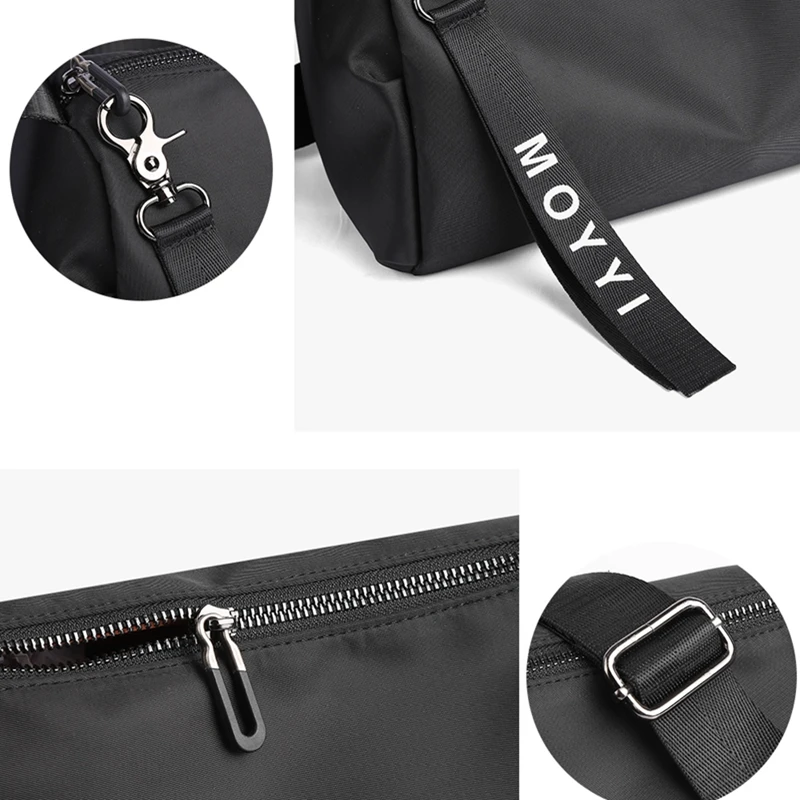 MOYYI School Messenger Bag Crossbody Soft Oxford Shoulder Bag High Quality Fashion shoe compartment travel Bag for Men and Women