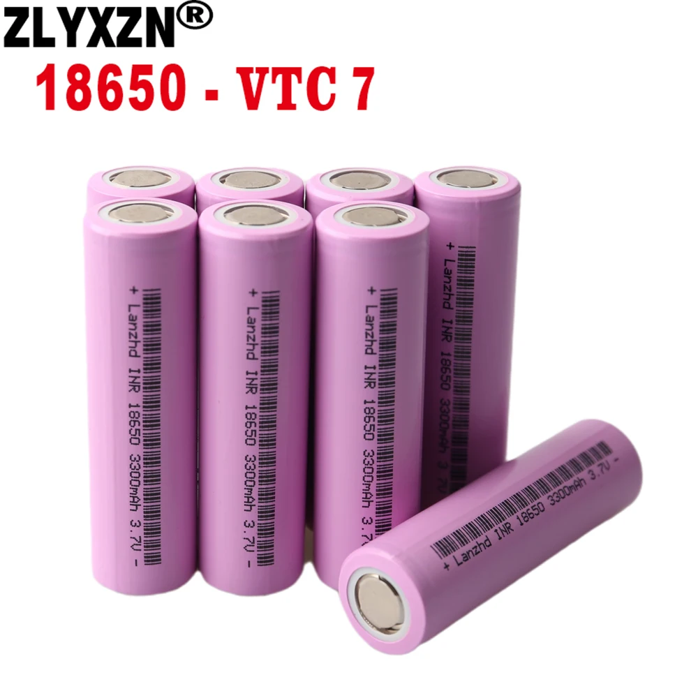 

NEW 8PCS 18650 Rechargeable Battery Li ion 3.7V batteries 18650 3300mAh 17A For Bicycle Flashlight Mobile computer battery