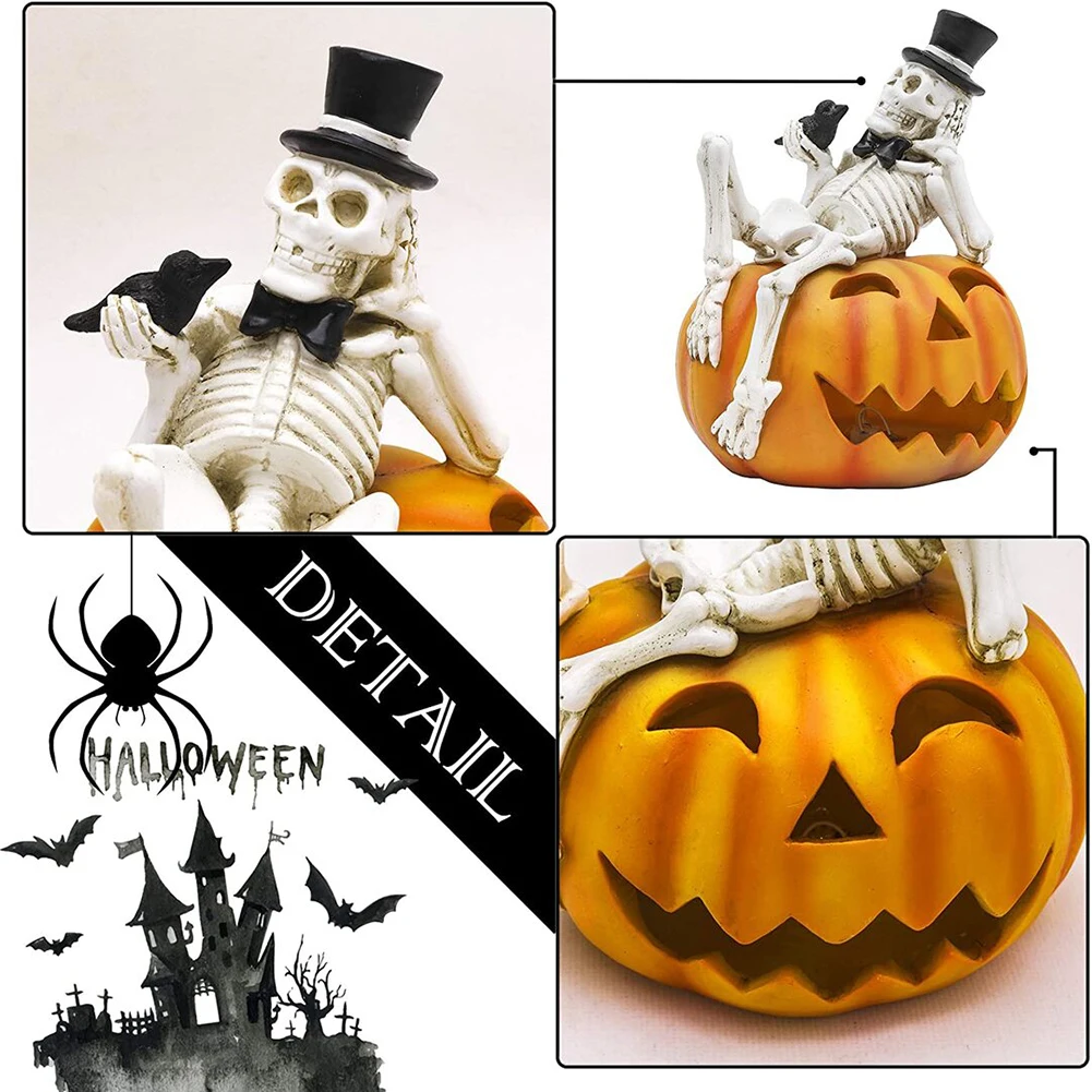 Lampe LED colorée en forme de crâne de citrouille pour Halloween, luminaire décoratif et créatif, idéal comme cadeau pour la chambre d'un enfant