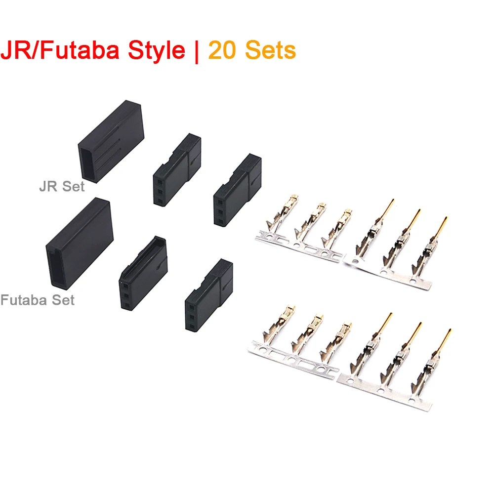 JR/Futaba Male/ Female Connector for RC Model Servo Connector Model Receiver Battery ESC Connection