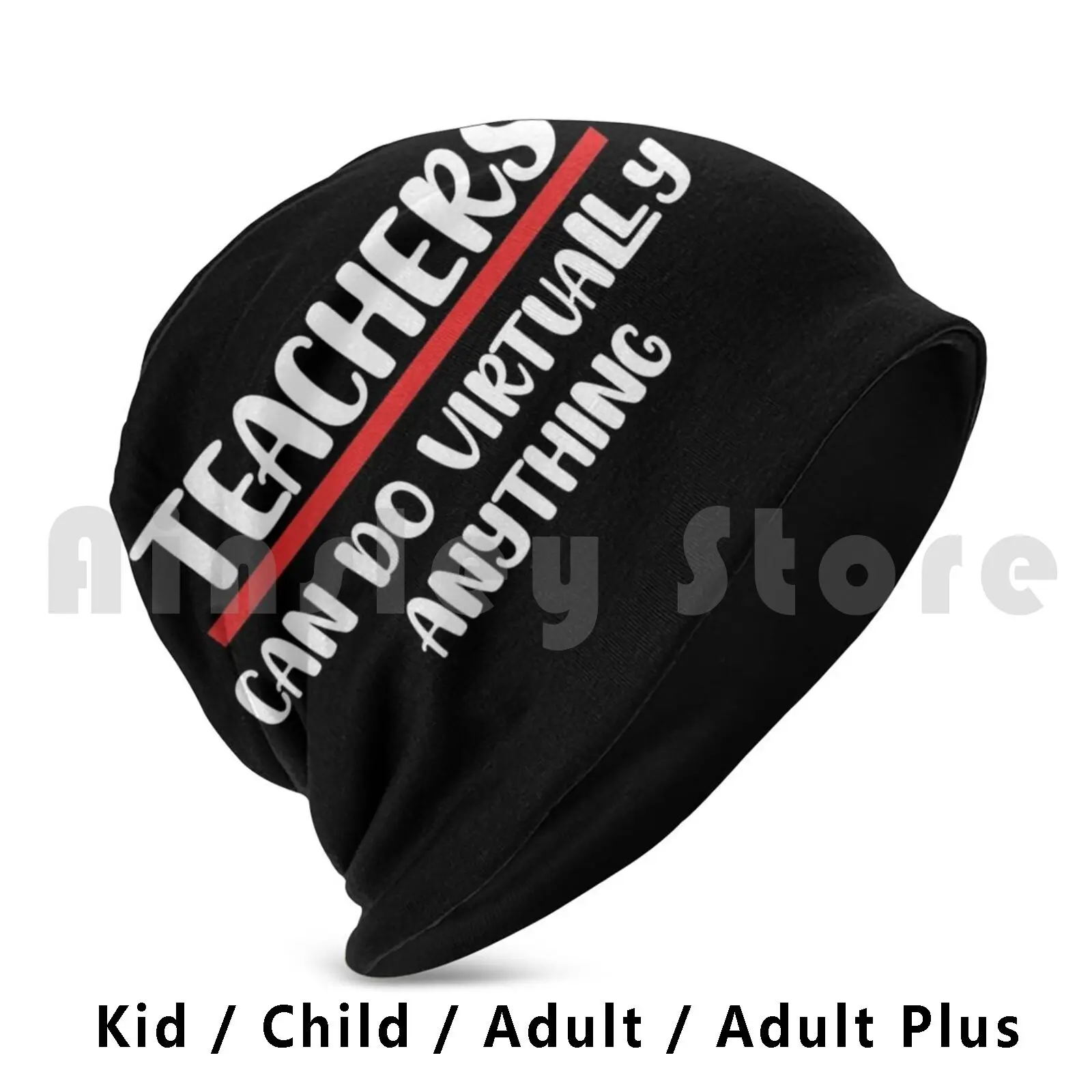 Teachers Can Do Virtually Anything Beanie Hedging Cap DIY Print Cushion Teachers Can Do Virtually Anything Virtually School