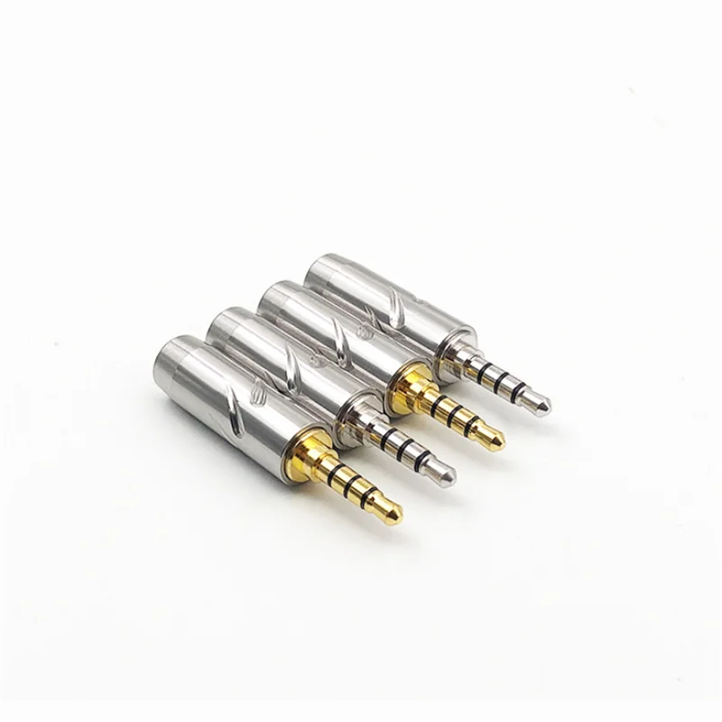 2 шт., 4-полюсная вилка для наушников 3,5 мм