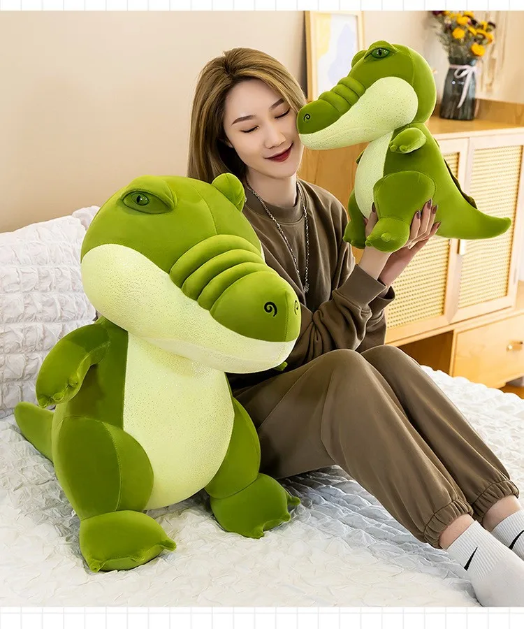 Giant prawdziwe realistyczne stojący krokodyl pluszowe zabawki miękkie wypchane zwierzę krokodyl poduszka symulacja aligator Doll Room Sofa Decor