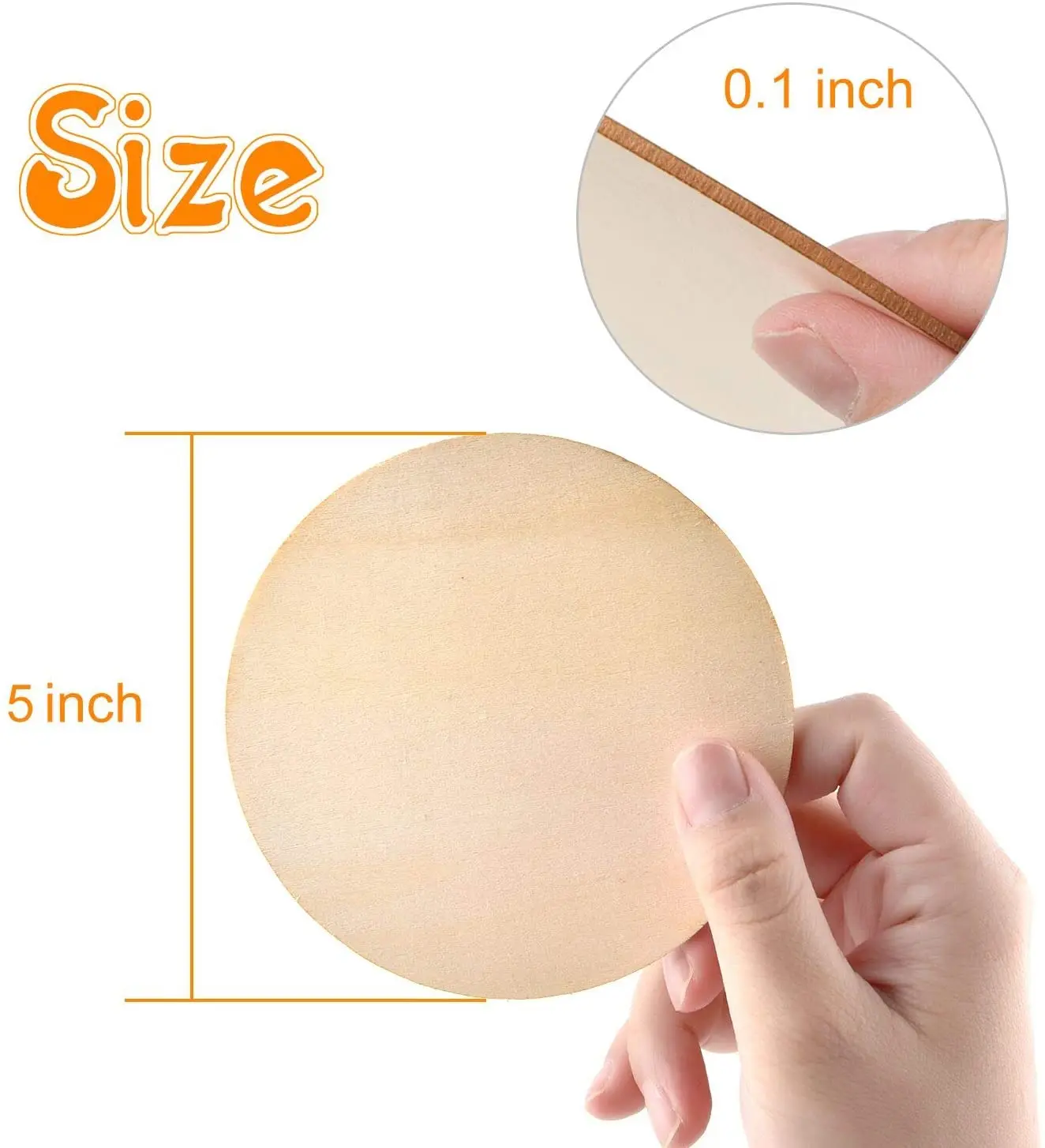 Diameter 1-10CM Natural Unfinished Round Wood Slices Circles Discs for DIY Craft kids Christmas Painting Toys Ornament Decor