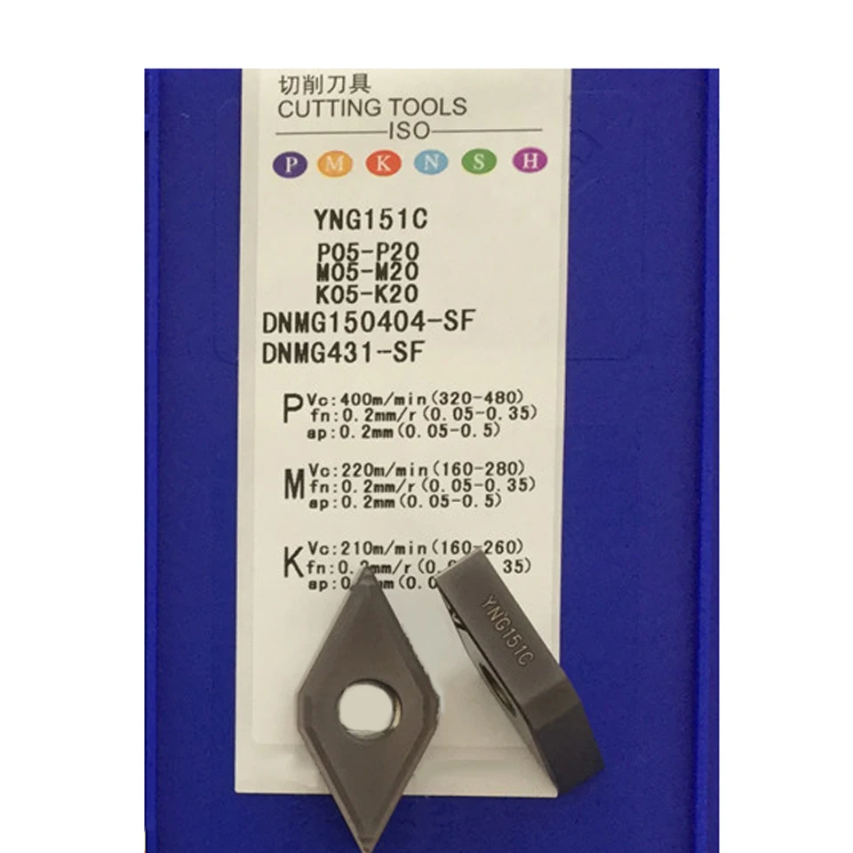 DNMG-cuchillas originales 150404 SF YNG151C CNC, insertos de torneado, 10 Uds. De procesamiento General, máquina de torno de alta calidad y eficiente