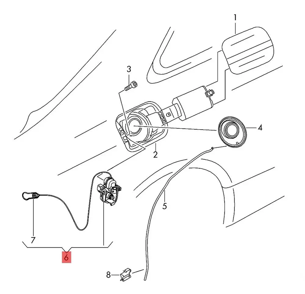 For Audi  A4 B8 / A4 Allroad /Quattro A5/S5 Q5 Fuel Door Lock Actuator Fuel Tank Cap Lock Actuator Motor 8K0862153  8K0 862 153H