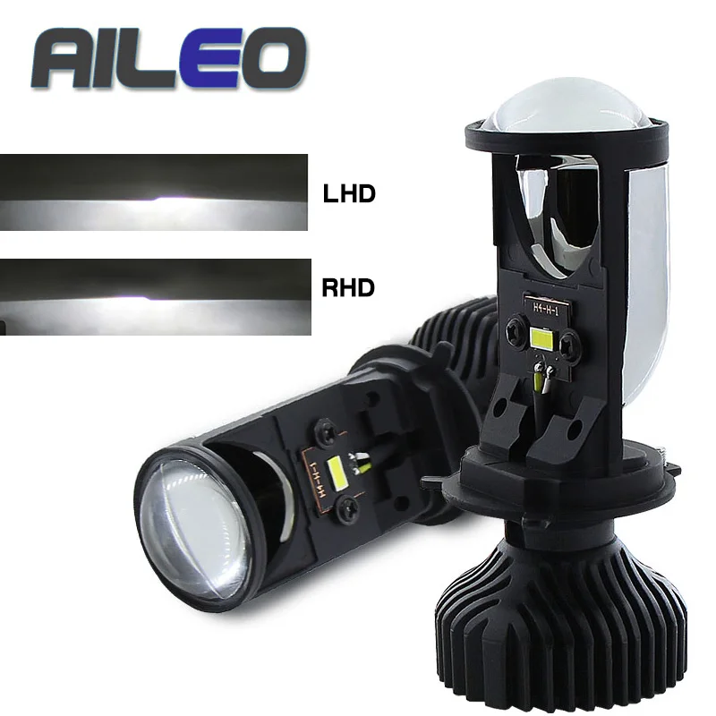 

H4 90W 9003 LED Mini Bi-LED Projector Headlight Lens 6500K LED H4 Headlamp Retrofit Car Styling High Low Lights 12V 24V RHD/LHD