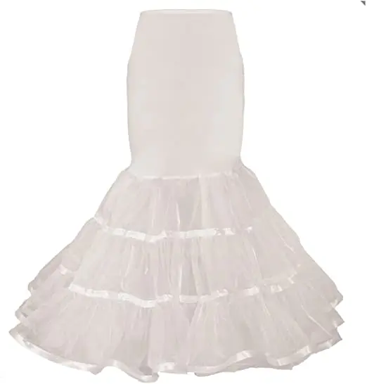 Vrouwen Zeemeermin Bruiloft Petticoat Fishtail Onderrok Trompet Crinoline Voor Jurk