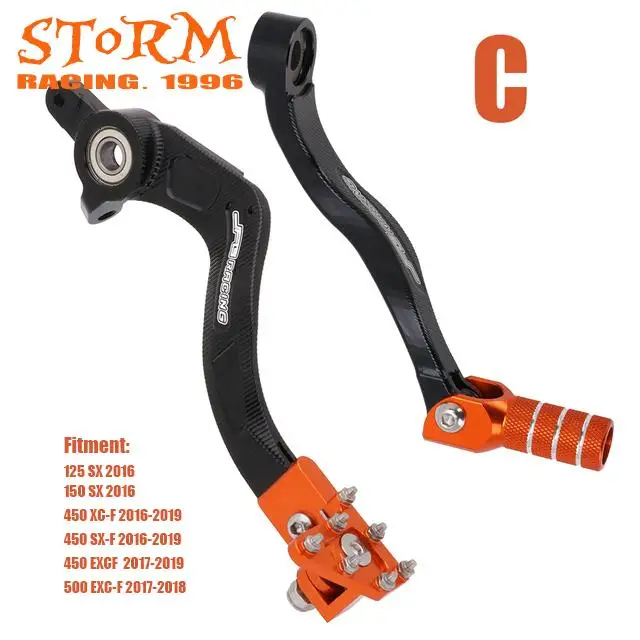 CNC Motorcycle Foot Brake Pedal Footpegs Shift Lever For KTM SX SXS SXS-F SX-F XC XC-W XC-F EXC EXC-F 125 144 150-505 530