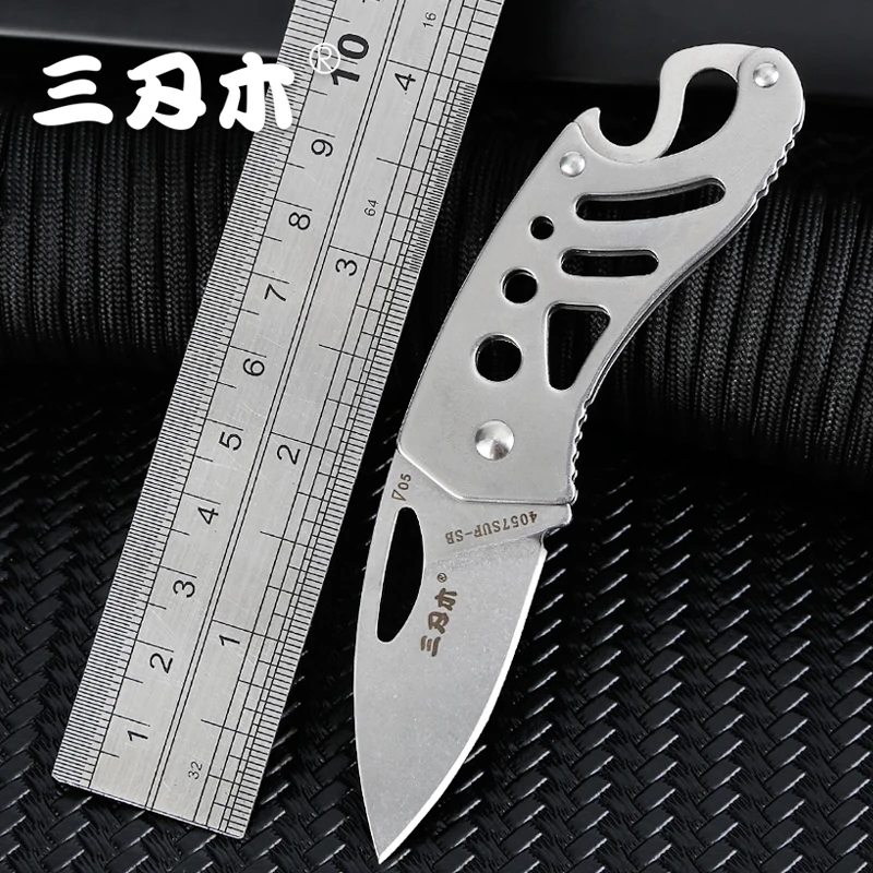 Sanrenmu 4057 Sharp Pocket Folding Knife 415 Stainless Steel Blade Survival Outdoor Camping Tactical Multi-functional EDC Tool