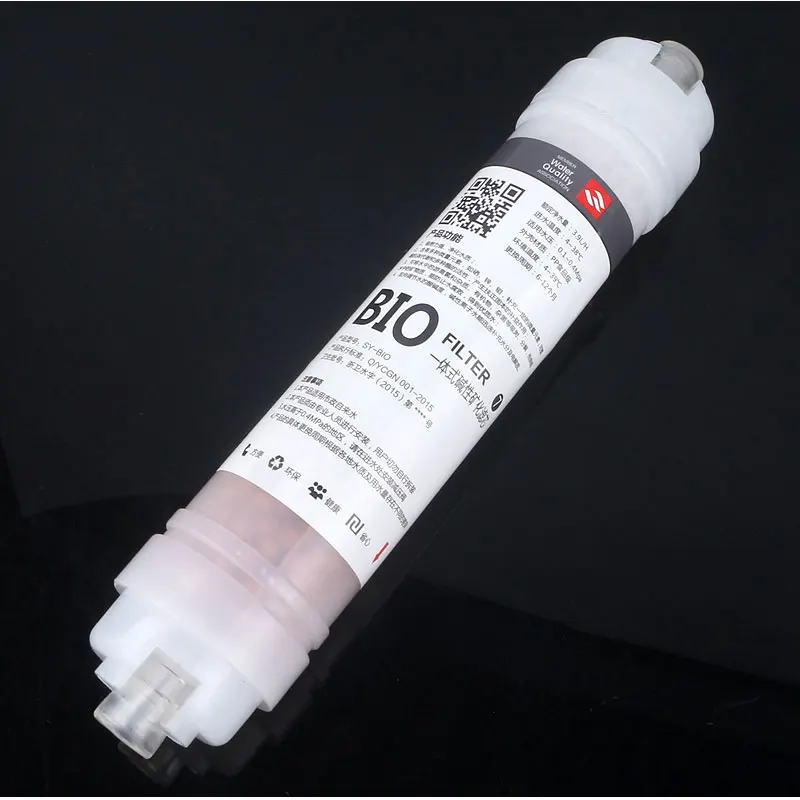 Elemento de filtro compuesto de conexión rápida de 8 pulgadas y 1/4 ", BIO alcalino, mineralizado, el exceso de cloro regula el pH y suelta infrarrojos