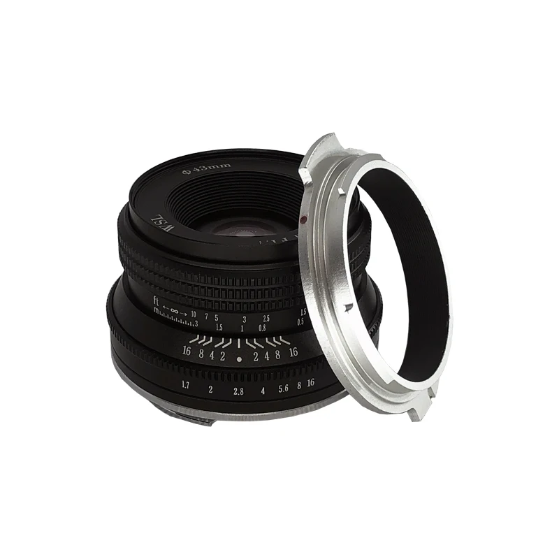 WesleyWSL 25mm F1.7 Lens MF for Sony NEX E-mount  Fuji XF X APS-C Macro 4/3 M4/3 Canon EOS-M EF-M  Mirrorless Camera