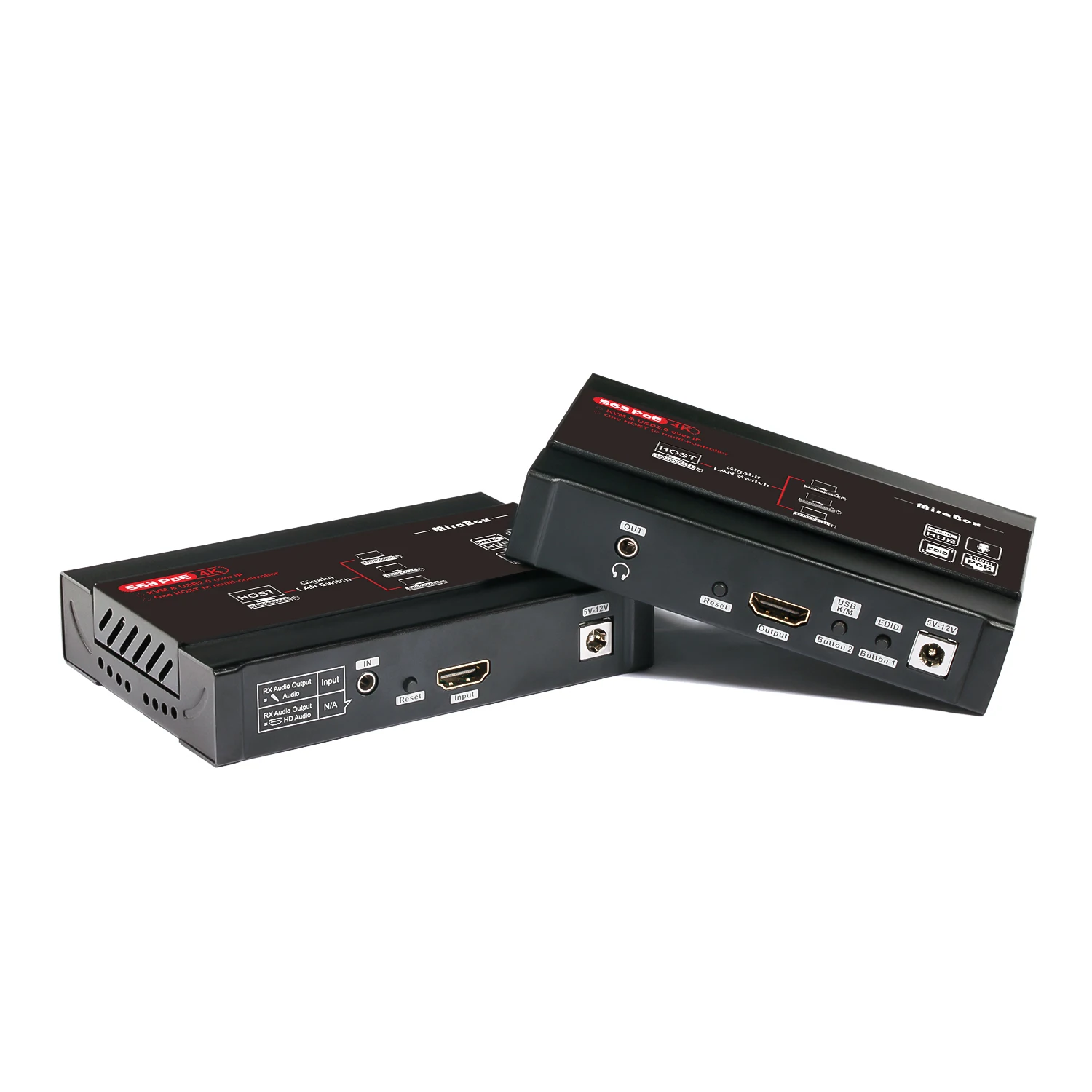 

4K HDMI USB KVM Extender Over IP Over CAT5e/ CAT6, One to Many POE-328ft(100m), Receiver with USB 2.0 port4