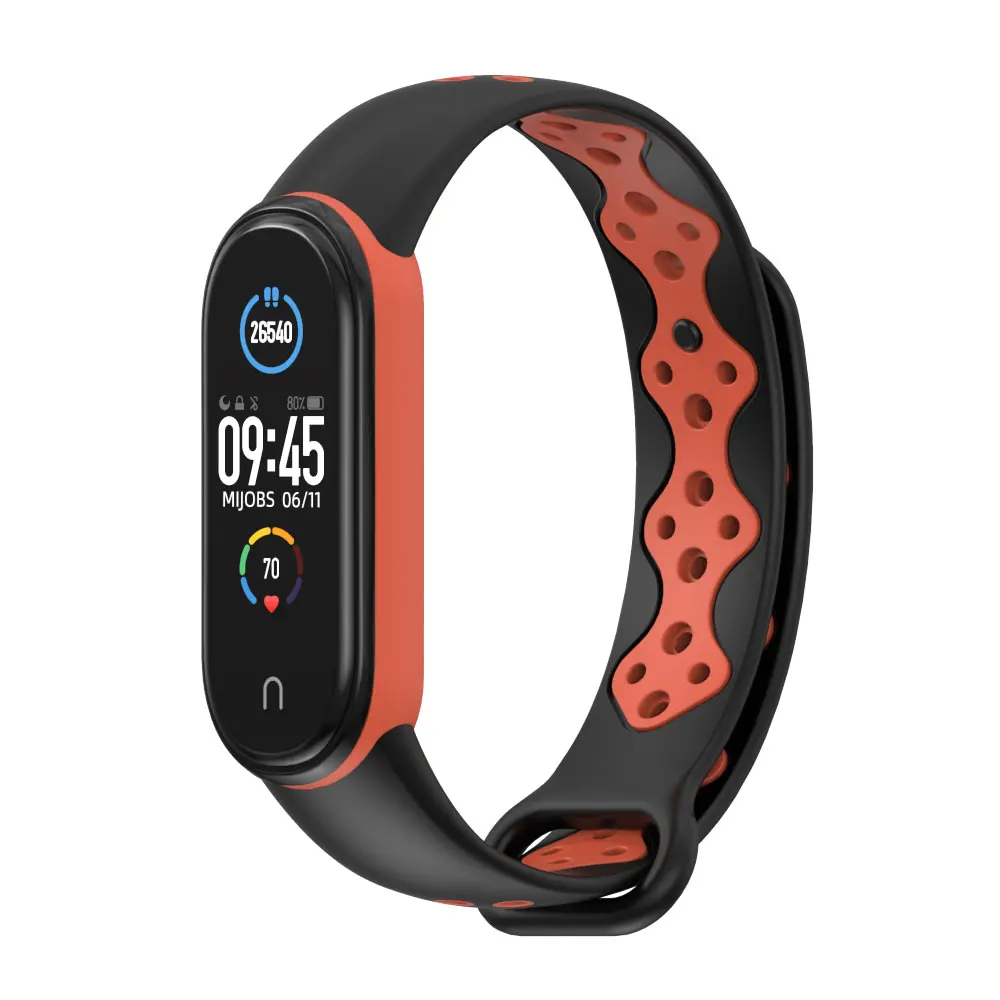 ل Mi Band 7 6 5 سوار NFC حزام سيليكون عالمي لـ Mi Band 5 الفرقة الأصلية لـ Miband 5 الأساور لـ Mi 7 Pulsera