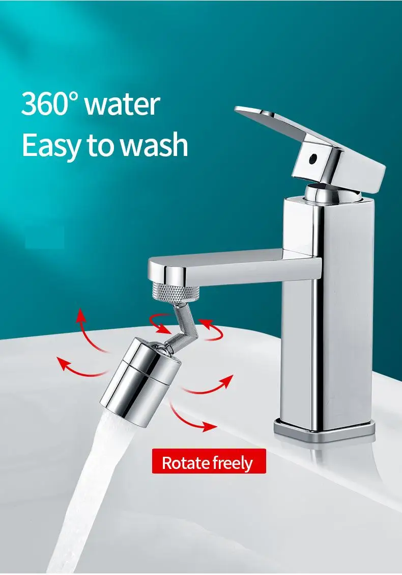 

Universal Splash Faucet Spray Head 720 Degree Rotating Tap Filter Water Bubbler Faucet Aerator Kitchen Faucet Nozzle