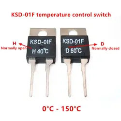 40 50 60 70 80 90 100 DegC NC Normally Closed NO Normally Open 1.5A Thermal Switch Temperature Sensor Thermostat KSD-01F JUC-31F