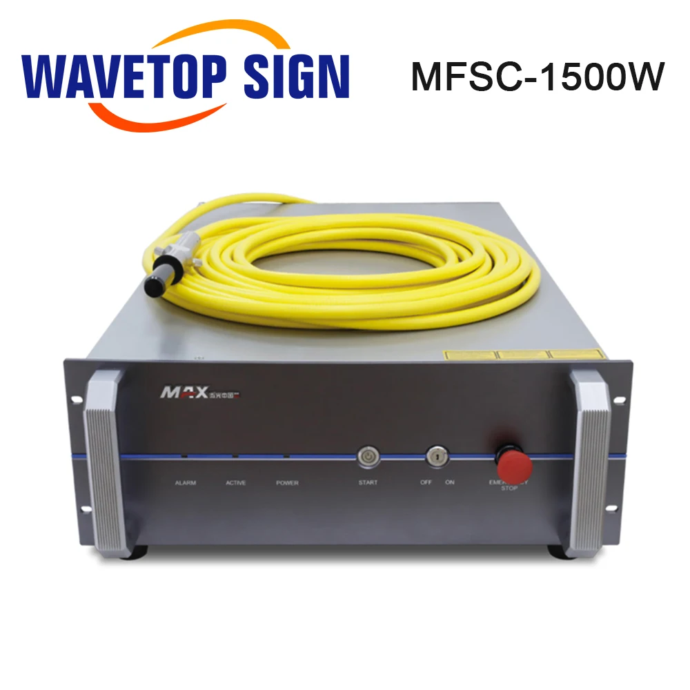 WaveTopSign 1-2kw آلة القطع بليزر الألياف الحل تحكم Ruida RDC6563F + WSX رأس الليزر NC30B + ماكس وحدة الليزر
