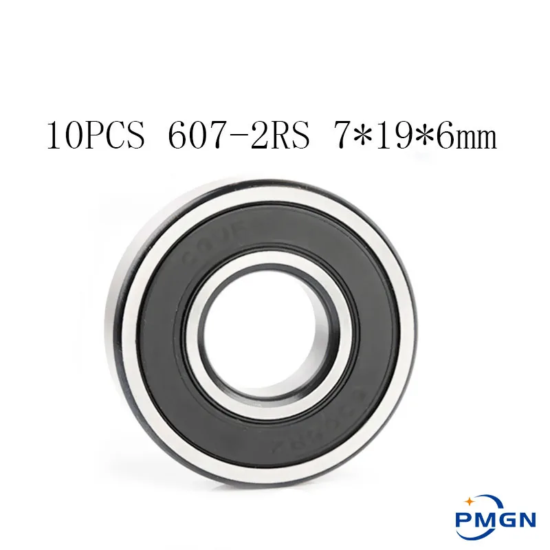 10PCS ABEC-5 607-2RS 607 RS 607 2RS 607RS 7x19x6 mm Miniature Rubber Sealed Ball High quality Deep Groove Ball Bearing