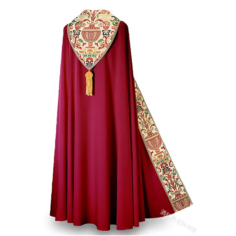 Halloween Mannen Middeleeuwse Retro Sjaal Mantel Gebed Gewaden Kerkjurk Carnaval Priester Monnik Mantel Capes Ridder Feest Cosplay Kostuum