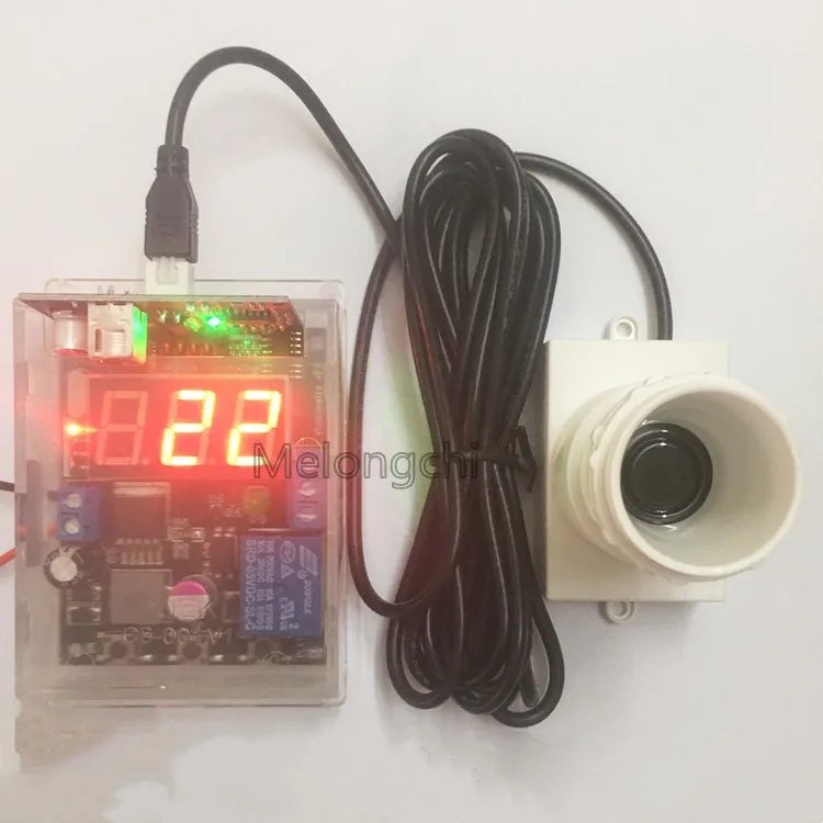 With Display Small angle Ultrasonic sensor module 10-30V relay output Distance measuring module Adjustable range 1cm-600cm