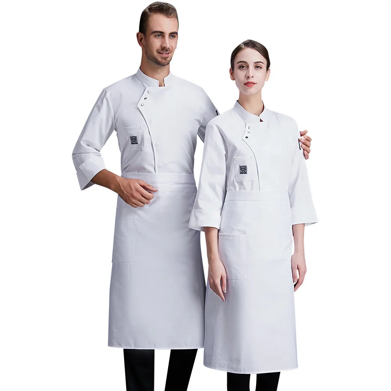 Costume uniforme da chef Traspirante Servizio di ristorazione Top Cucina del ristorante Cucina Catering Abiti da lavoro Giacca unisex a maniche lunghe