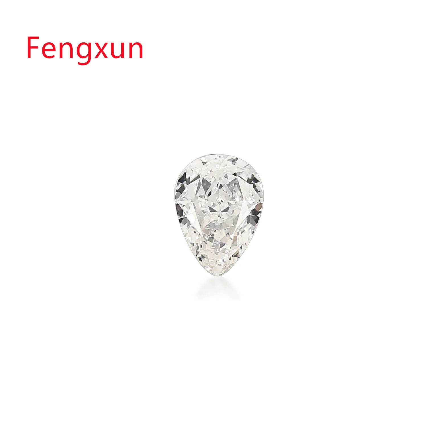 Top Quality Crushed Ice Cut CZ Cubic Zircona White Color Pear Shape GemStone 4x6~10x14mm For Jewelry Rings Make