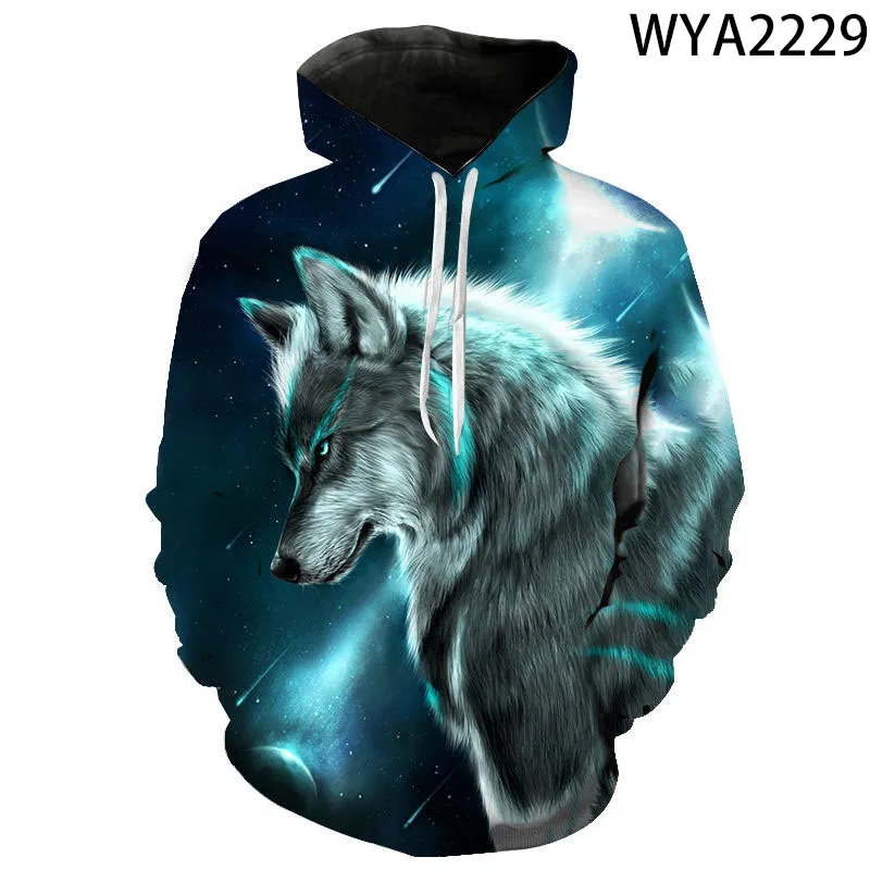 Wolf Hoodies 남자 여자 어린이 3D 프린트 스웨터 소년 소녀 키즈 풀오버 패션 운동복, 동물 스트리트웨어 풀오버 코트