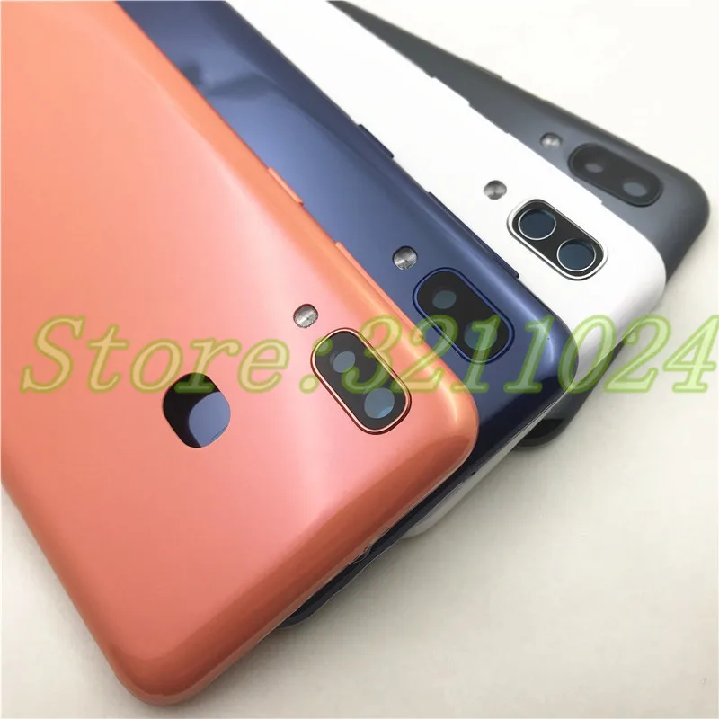 For Samsung Galaxy A20e A202 Back Battery Cover Door Rear plastic Housing Case Battery Cover With Camera Lens + Side key image 3