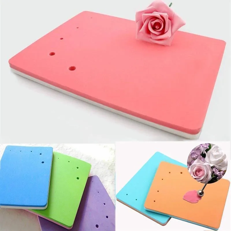 

Sponge Cake Foam Pad Flower Modelling Gum Paste Fondant Cake Mat DIY Baking For Sugarcraft Kitchen Decoration Random Color