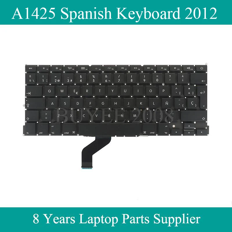 

A1425 Keyboard Replacement For Macbook Pro A1425 Spanish Keyboard With Backlight 2012 2013 Year