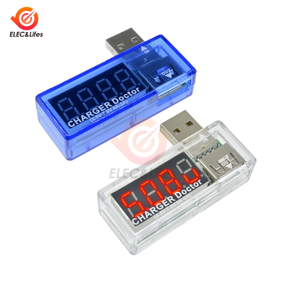 DC 3.5-7.0V 0-3A Tester di tensione di corrente USB Volt tensione di corrente medico caricabatterie Tester Tester rilevatore di potenza Mobile Test