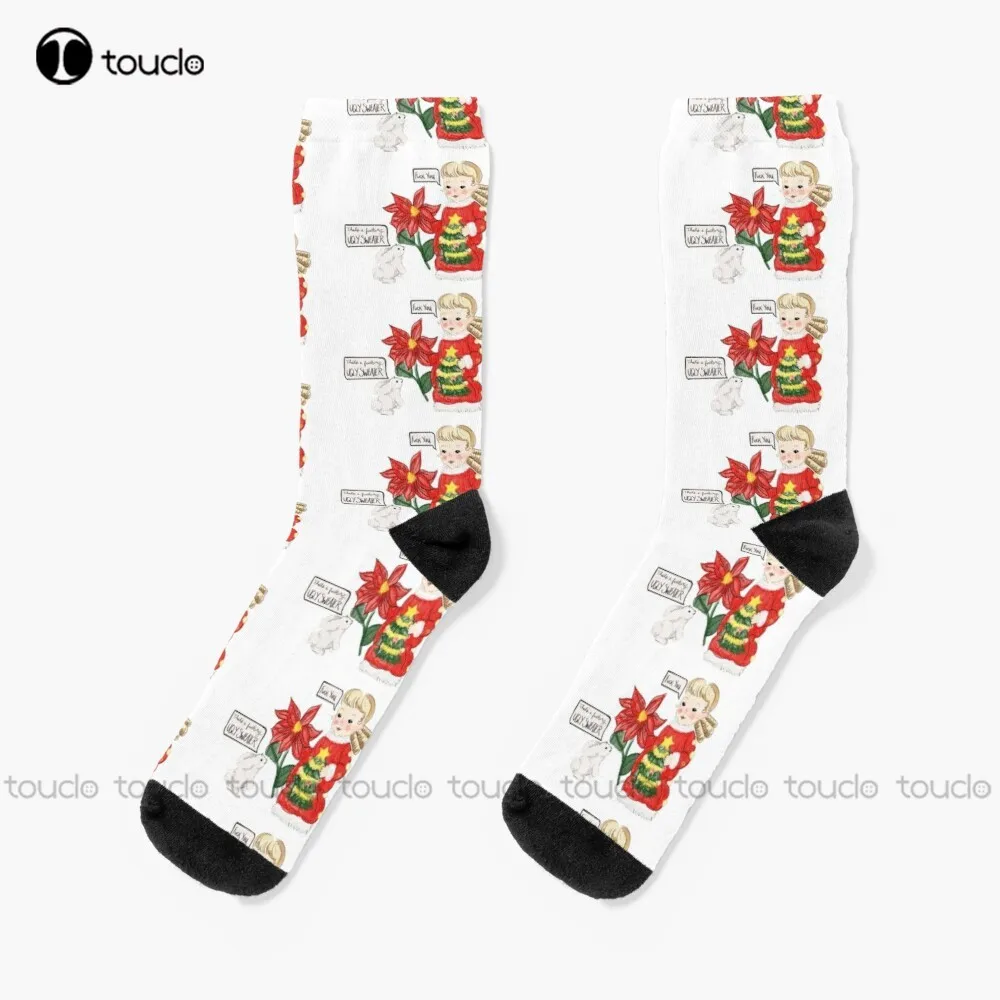 Calcetines con estampado Digital de 360 ° para niños y adultos, calcetín Unisex personalizado, divertido, ideal para regalo de Navidad