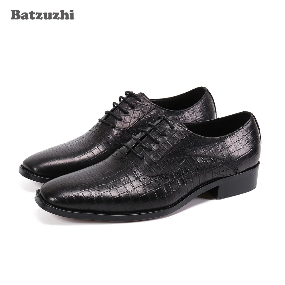 

Batzuzhi New Men's Leather Shoes Black Soft Genuine Leather Shoes Men Formal Business Leather Shoes Men Flats Zapatos Hombre