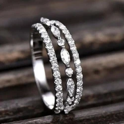Huitan Newly Fancy Women Finger-rings with Dazzling White Cubic Zirconia Wedding Marriage Party Ring Fashion Jewelry Drop Ship