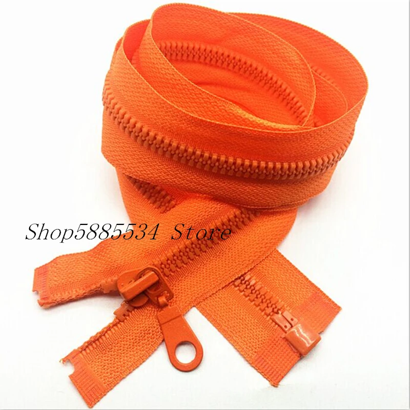 1/2/5PCS 5#28 Inch (70cm) orange Separating Jacket Zippers Sewing Heavy Duty Plastic Zippers Bulk process open-end