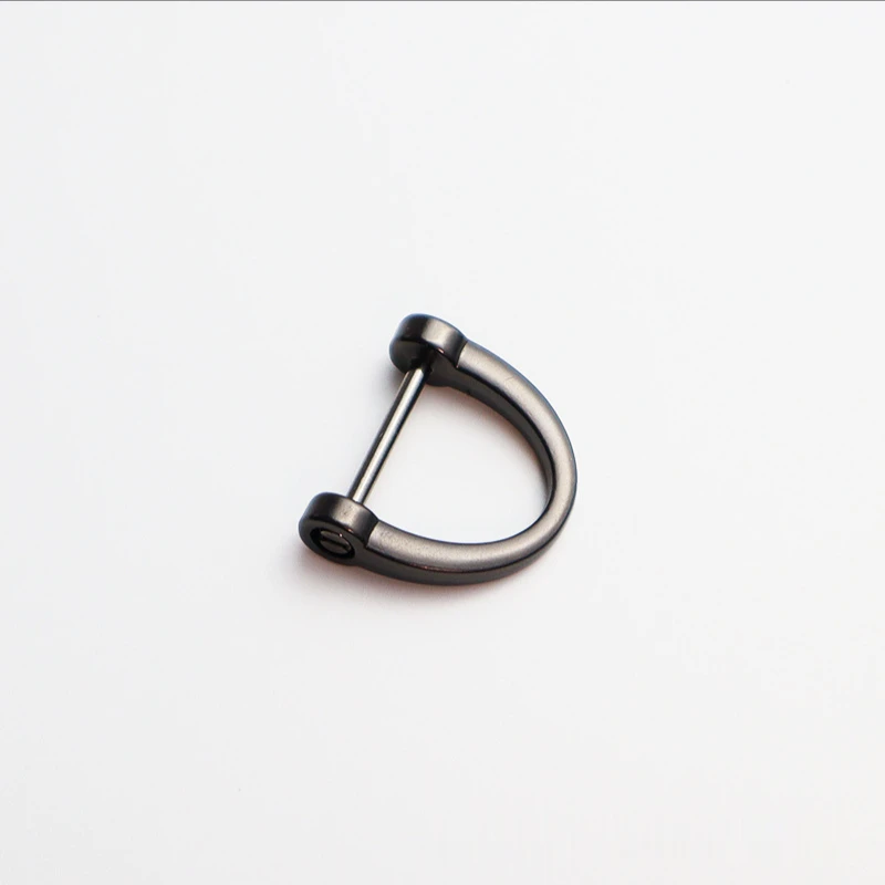 Horseshoe Clasp Metal Car Key Ring Anti-Lost Zinc Alloy D-Type Buckle Metal Hardware Accessories Simple Practical Small Gift