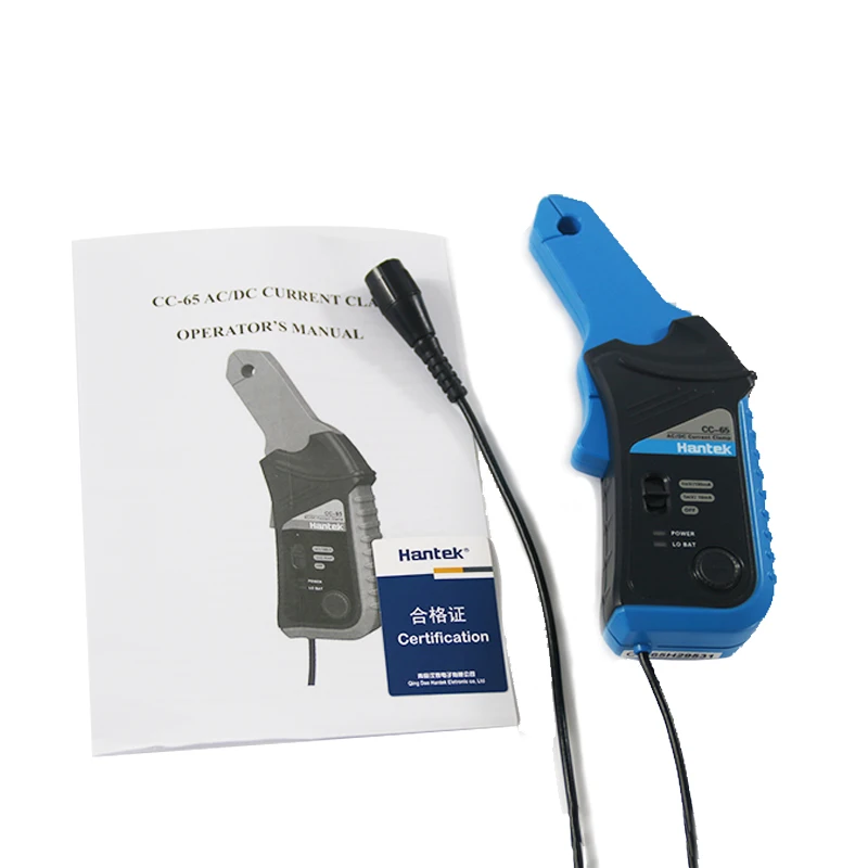 Hantek Oscilloscope AC/DC Current Clamp Probe CC-65 CC-650 20KHz/400Hz Bandwidth 1mV/10mA 65A/650A with BNC Plug CC65 CC650