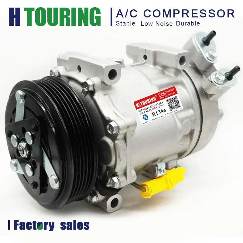 Sanden SD7V16 Auto AC Air Conditioning Compressor for CITROEN XSARA N1 N2 N0 1997- 6453YN 6453SE 6453TG 648724 648726 9800851980