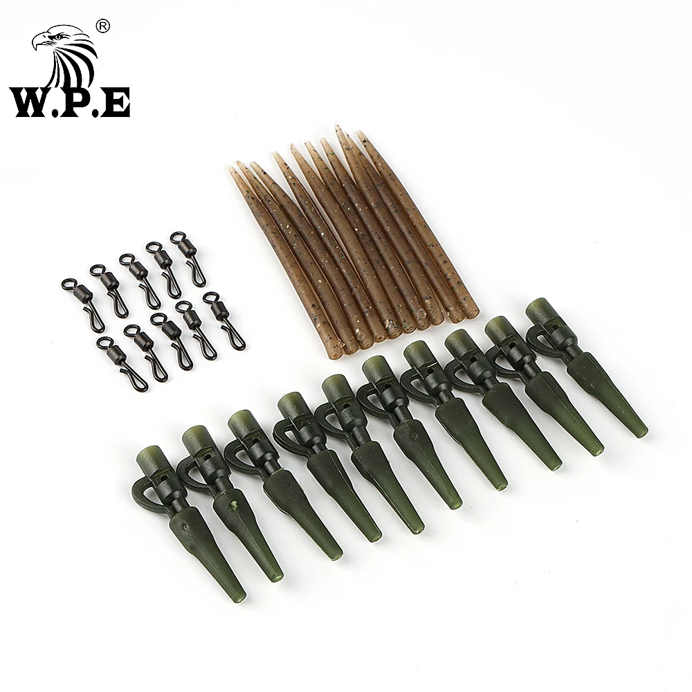 

W.P.E Fishing Accessories Carp Fish Quick Nniversal Wheel Lead Clip Anti-wrap Sleeve Protection Tail Rubber Joint 3pack/1set