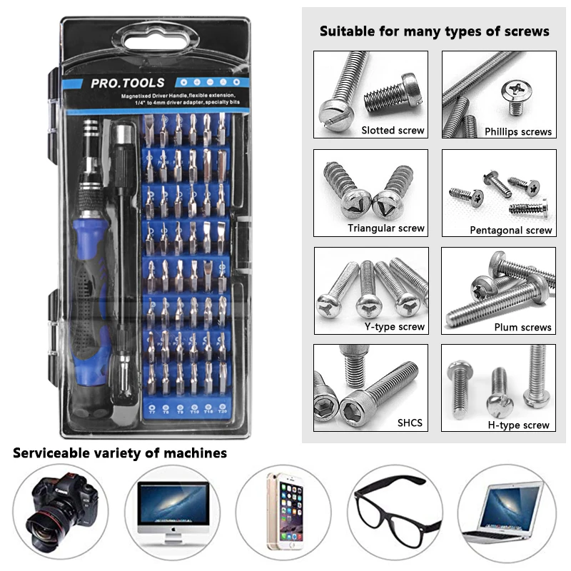 

Precision Screwdriver Sets Mini Magnetic Screwdriver Set for Phone PC Ipad Camera Repair DisassembleTools