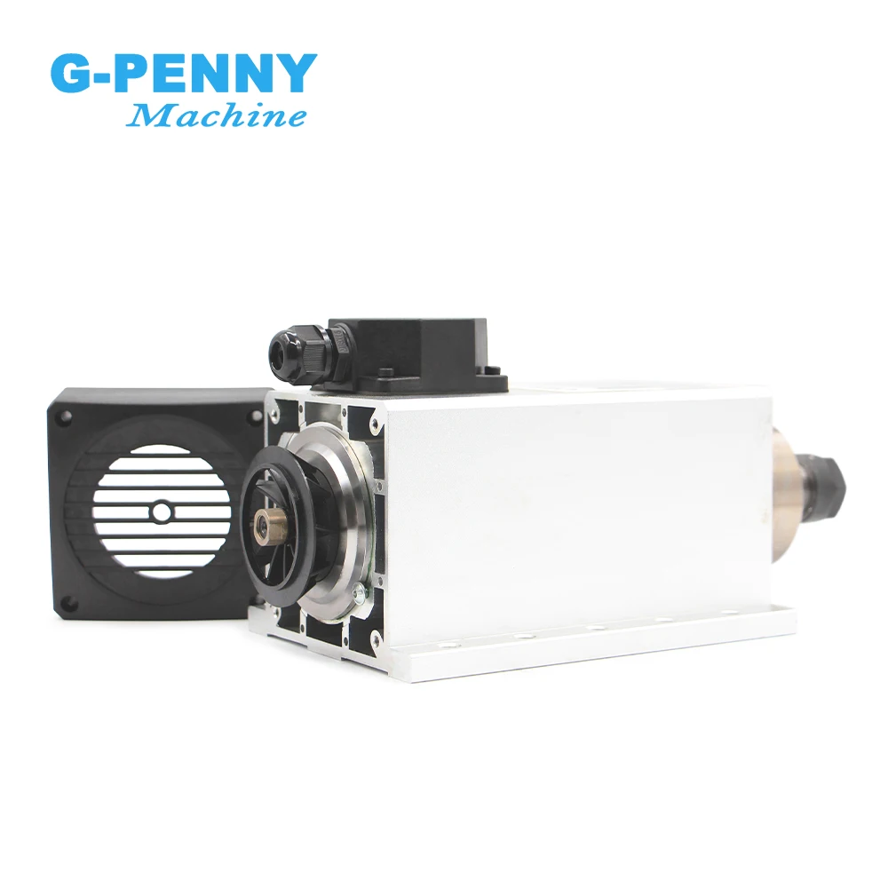 G-Penny 3.5kw ER20 Air Cooled Spindle Motor With Flange 4pcs Bearings 0.01mm Accuracy 220v/380v Wood Working Spindle AIr Cooling