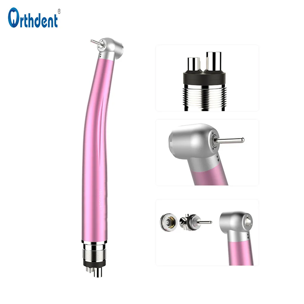 Colorful Dental High Speed Handpiece Ceramic Bearing Standard Push Button Air Turbine NSK Style Single Spray Instrument