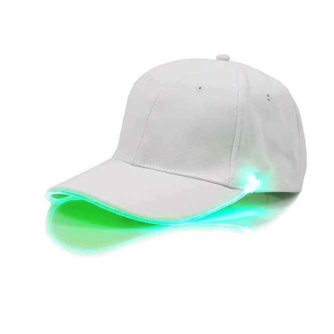 LED Luminous Hat Men Baseball Cap Bar Disco Equipment Stage Performance Hip-hop Fluorescent Sunshade Hat White Yellow Light