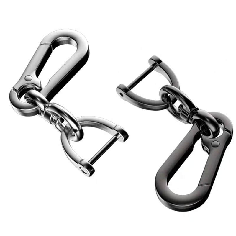 Keychain Creative Simple Strong Carabiner Shape Keyring Climbing Hook Key Stainless Steel Man Unisex Gift Auto Interior Metal