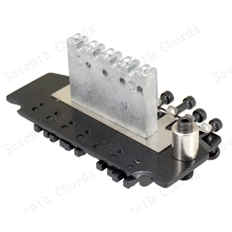 EIN Set Von Schwarz 7 Saiten Tremolo Brücke Doppel Verriegelung Systyem Für Elektrische Gitarre Zubehör Teile Musical Instrument – Detail 7
