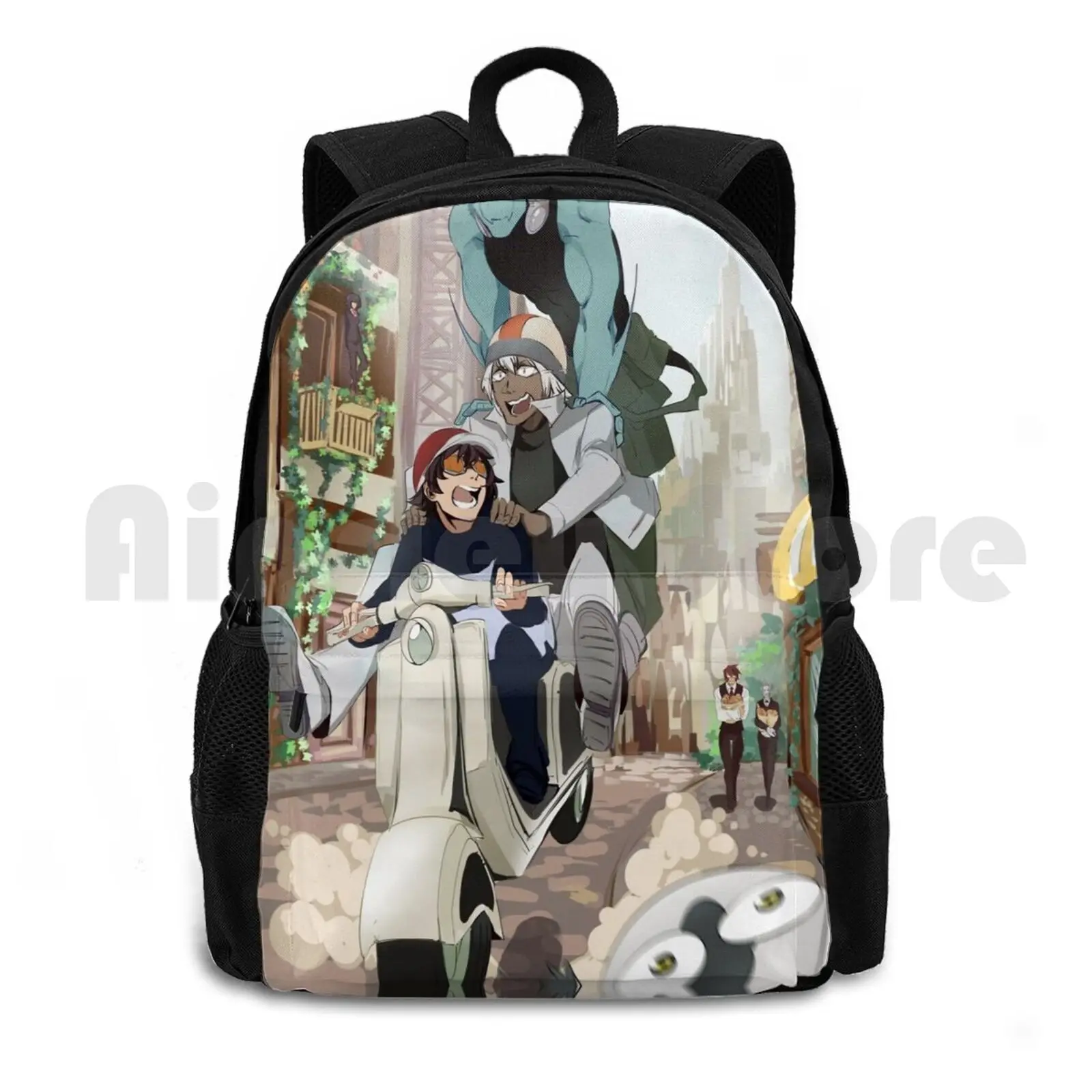 

Kekkai Sensen-Leonardo, Zapp And Zed On открытый походный рюкзак для верховой езды, скалолазания, спортивная сумка Kekkai Sensen Blood Blockade