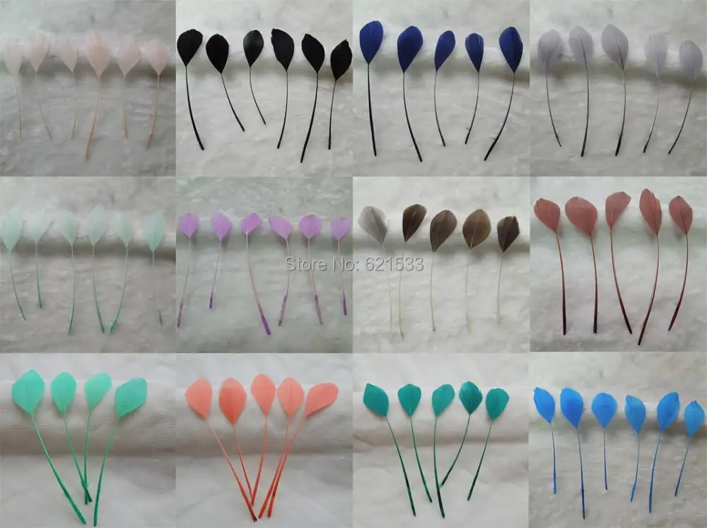 100Pcs/Lot!13-20CM Multicolor Split Hard Goose Satinettes Feathers Creative DIY Handmade Jewelry Accessories,13colours available