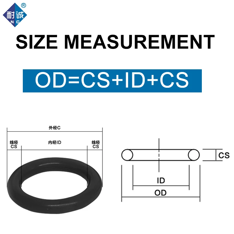 NBR O Ring Seal Gasket Thickness CS2.4mm OD7-160 Oil and Wear Resistant Automobile Petrol Nitrile Rubber O-Ring Waterproof Black