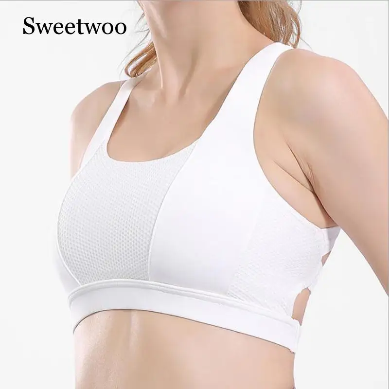 2019 New Woman reggiseno sportivo antiurto traspirante Running Fitness Cross Beauty Back intimo gilet reggiseno rosso nero bianco reggiseno